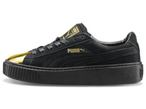 Кроссовки Puma by Rihanna Creeper женские черные с золотым - фото слева