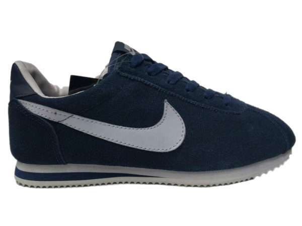 Nike Cortez на меху темно-синие с белым (40-46)