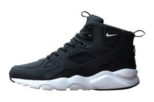 Зимние Nike Air Huarache Winter Black White черно-белые (35-40)