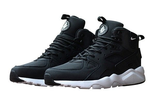 Зимние Nike Air Huarache Winter Black White черно-белые (35-40)