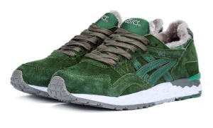 Зимние Asics Gel Lyte 5 с мехом "Winter" green 41-45