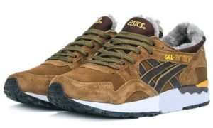 Зимние Asics Gel Lyte 5 с мехом Brown коричневые 40-45