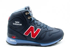 New Balance 1300 нубук с натуральным мехом темно-синие (35-45)