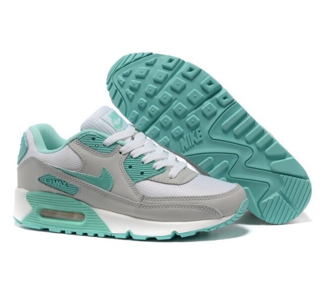 Nike Air Max 90 серо-бирюзовые (35-40)