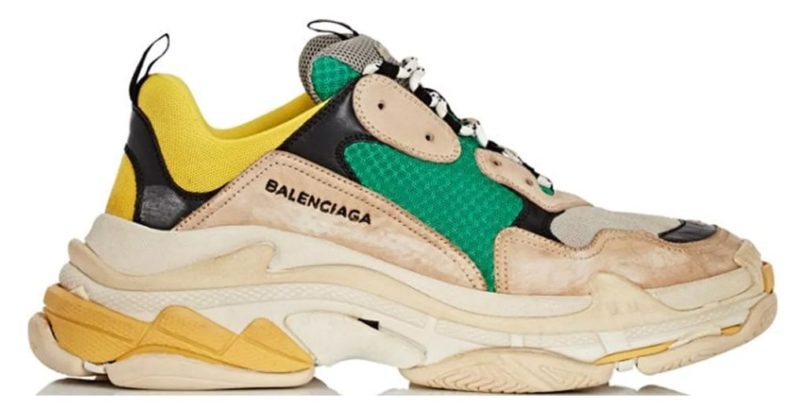 Balenciaga Triple S beige/Green/Yellow женские мужские (35-44)