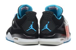 Nike Air Jordan 4 черные с розовым (35-40)