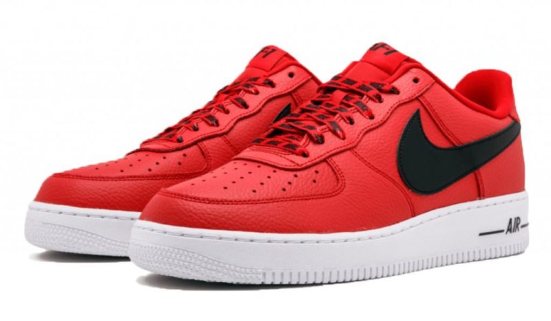 Nike Air Force 1 LV8 NBA красно-черно-белые (40-45)