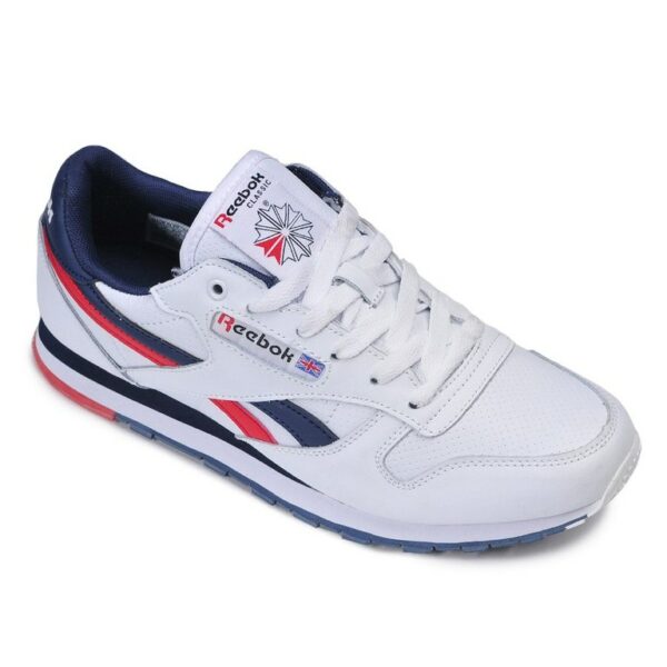 Reebok Classic белые с синим-красным (40-45)