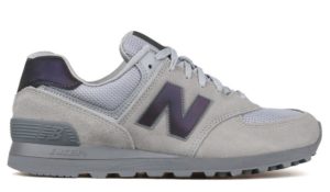 NEW BALANCE 574 ЗАМША серые с синим (35-39)