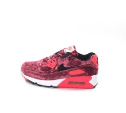 Nike Air Max 90 бархатные красные (35-39)