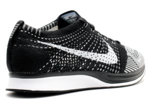 Nike Flyknit Racer серые с черным и белым (40-44)