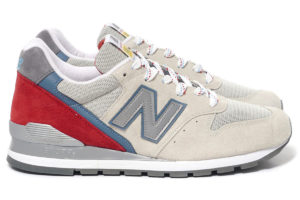 Кроссовки New Balance 996 бежевые с красным (35-39)