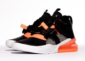 Nike Air Force 270 черные-серые-оранжевые (40-44)