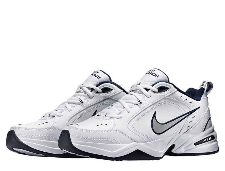 Nike Air Monarch белые с синим (40-44)