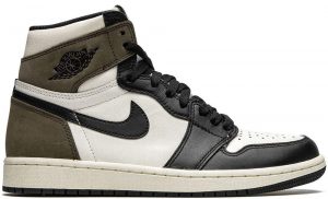 Зимние Nike Air Jordan 1 Retro High Dark Mocha с мехом черно-белые с коричневым кожа-нубук женские (35-40)