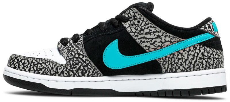 Nike SB Dunk Low Elephant Print серые с черным кожа-нубук мужские (40-44)