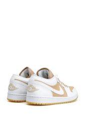 Nike Air Jordan 1 Low Hemp White белые с бежевым кожа-нубук мужские-женские (40-44)