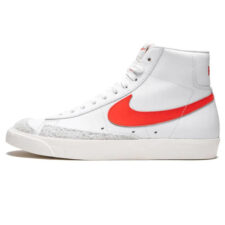 Nike Blazer Mid белые с красным кожа-нубук женские (35-40)